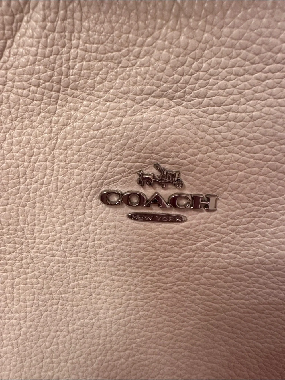 Coach Pebble Leather Shoulder Bag in Blush Pink